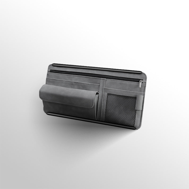 Faux suede car sun visor organiser — view 13