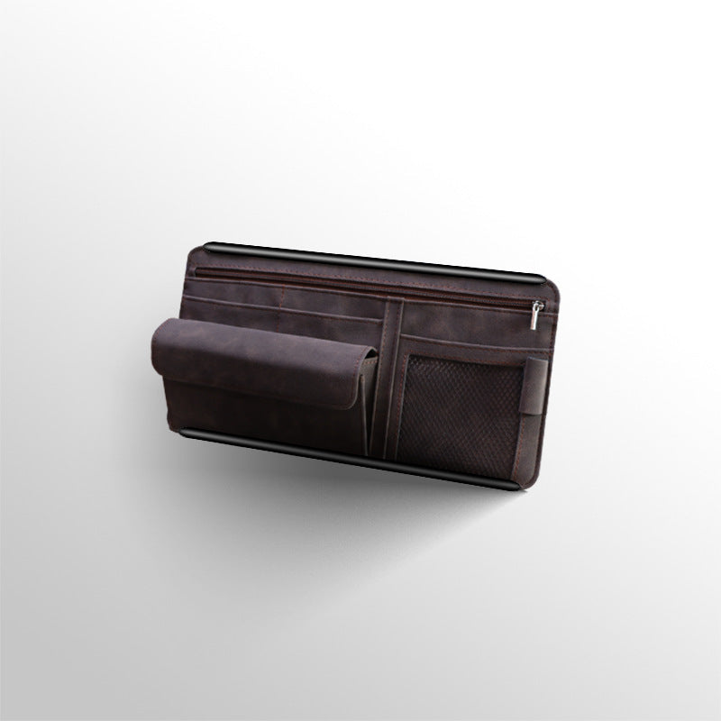 Faux suede car sun visor organiser — view 8