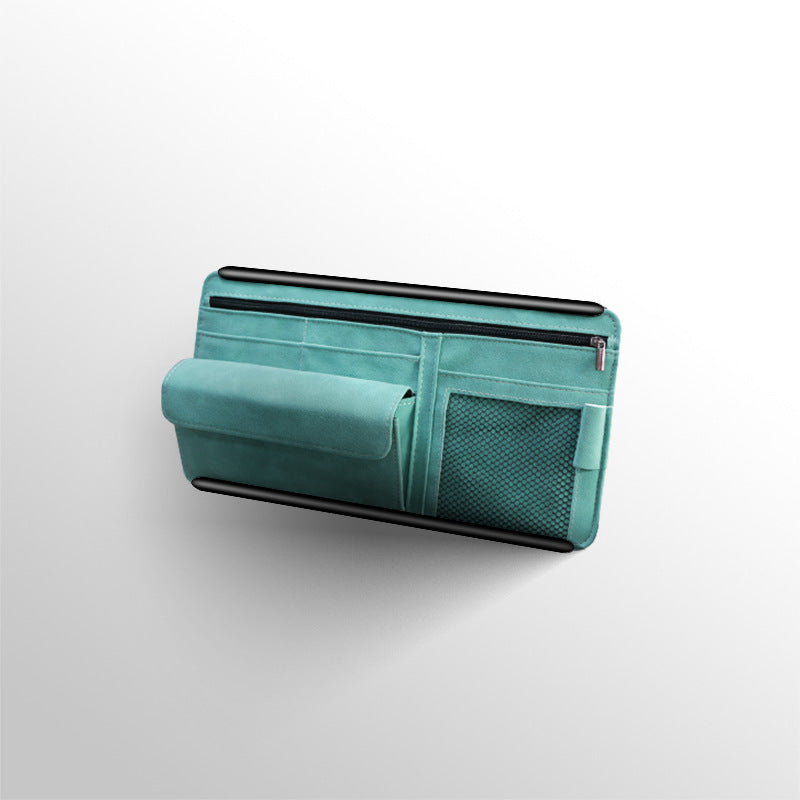 Faux suede car sun visor organiser — view 11