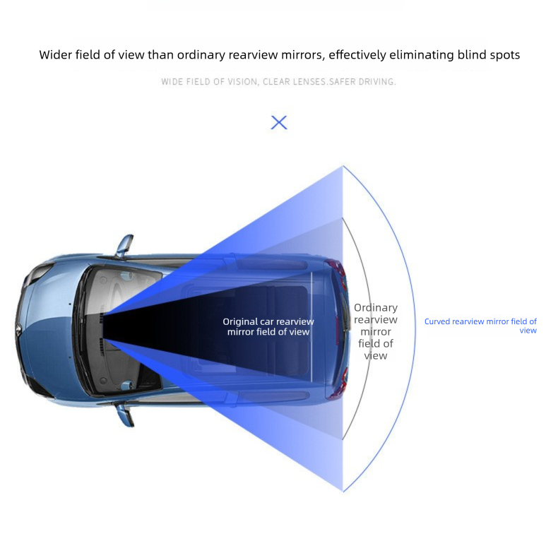 Wide-view curved interior rearview mirror — view 5