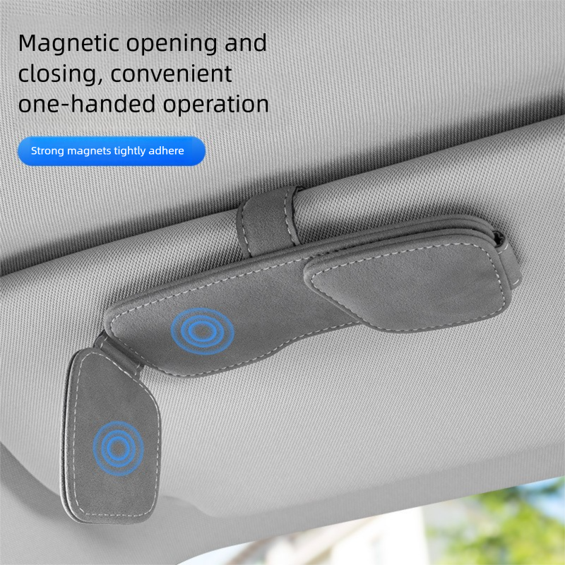 Car visor sunglasses holder — view 3