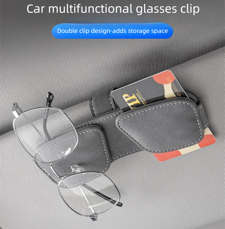 Car visor sunglasses holder — view 4