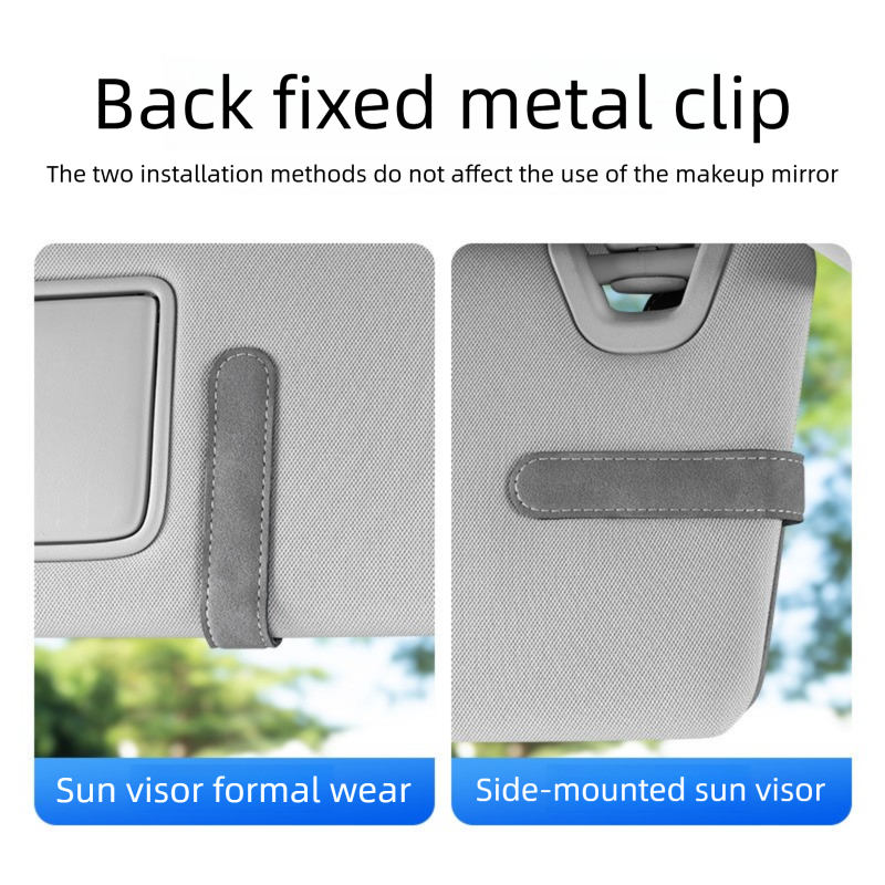 Car visor sunglasses holder — view 5