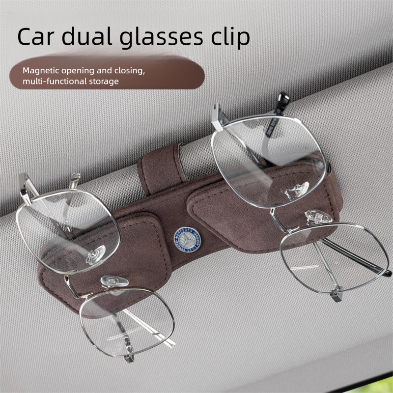 Car visor sunglasses holder — view 7