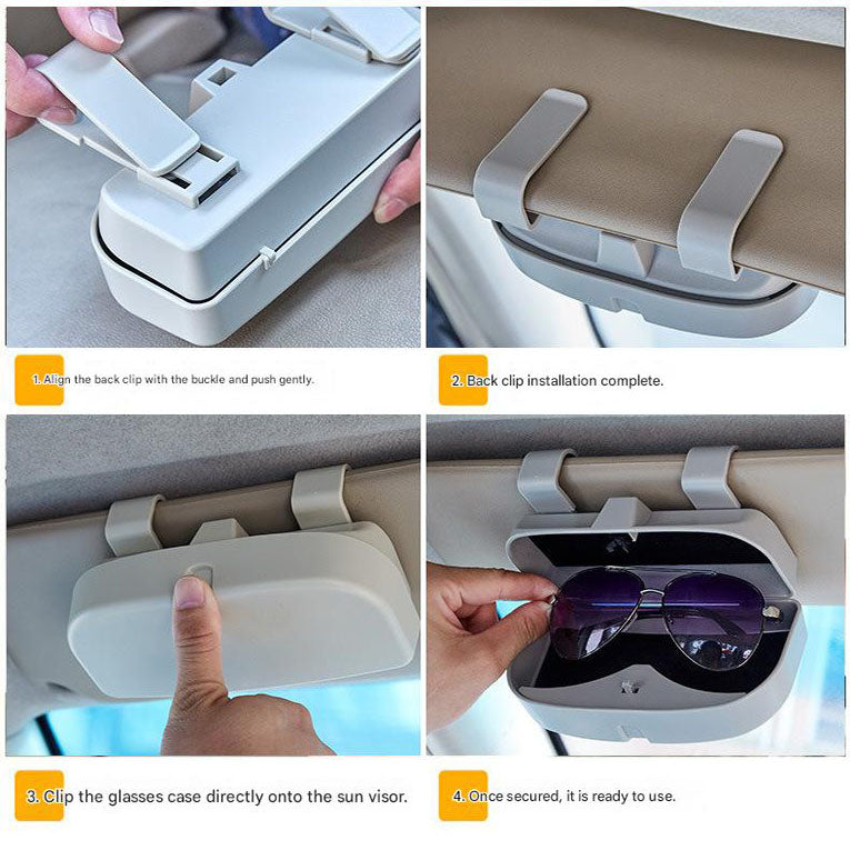 Car sun visor sunglasses case — view 5