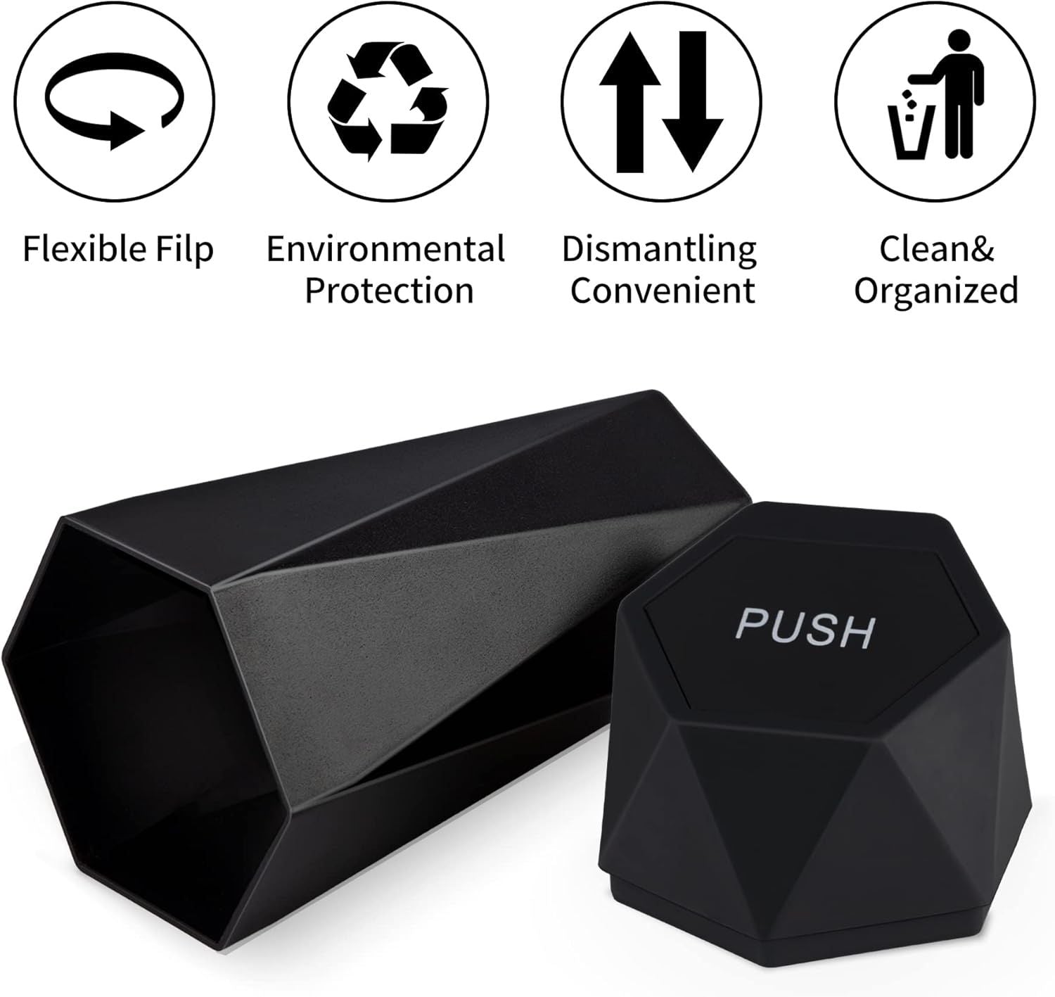 550ML Car Trash Can with Automatic Rebound — view 4