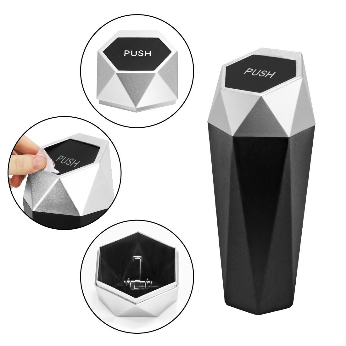 550ML Car Trash Can with Automatic Rebound — view 5