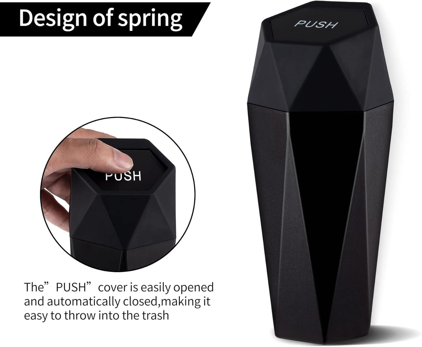 550ML Car Trash Can with Automatic Rebound — view 6