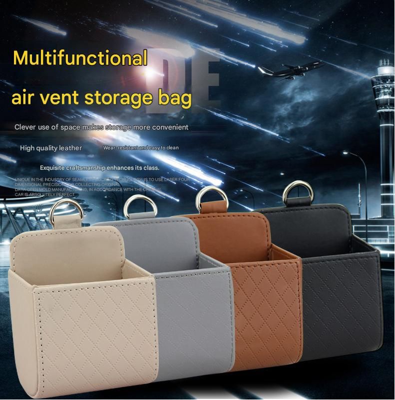 Leather Car Air Vent Storage Bag — view 3