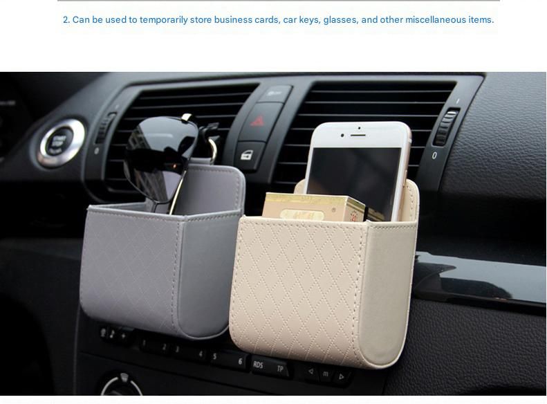 Leather Car Air Vent Storage Bag — view 6