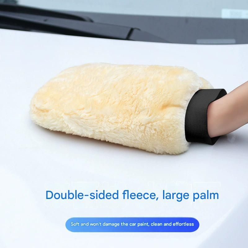 Beige Microfiber Car Wash Mitt — view 8