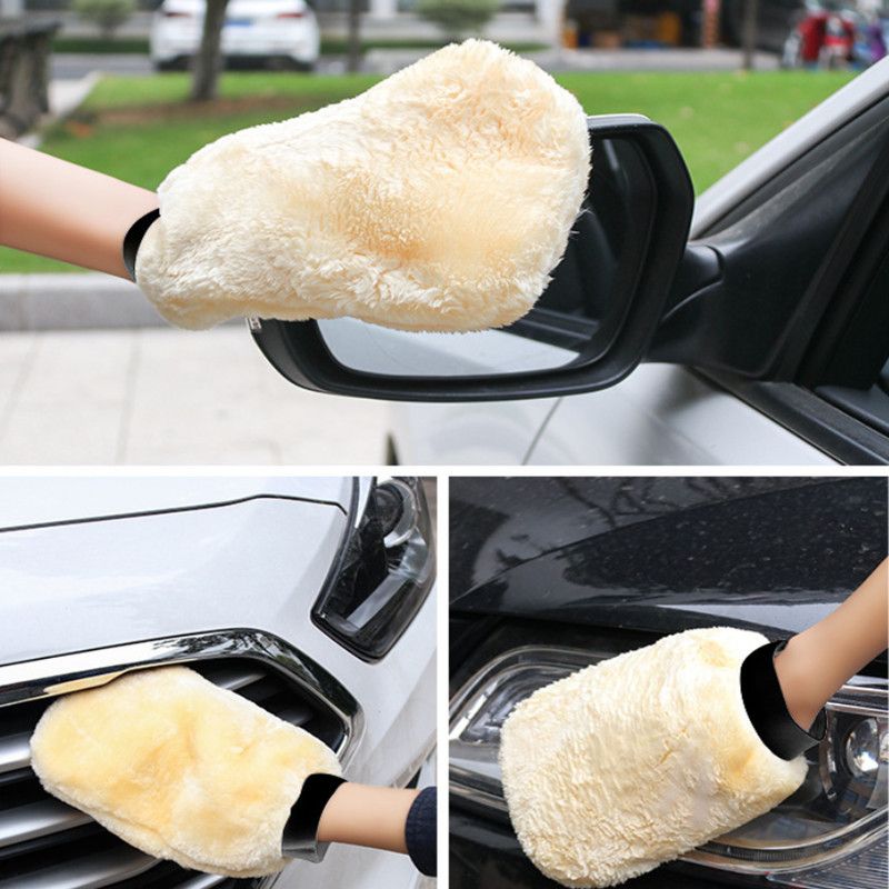 Beige Microfiber Car Wash Mitt — view 11
