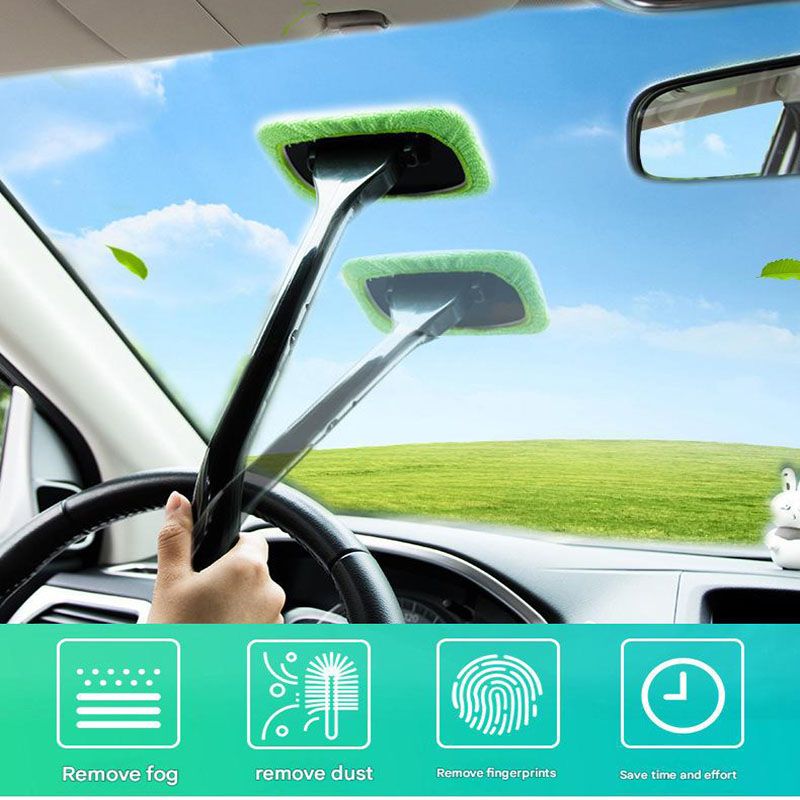 3-Piece Car Windshield Cleaning Brush Set Microfiber — view 3