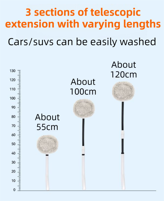 Professional Telescopic Car Microfiber Wash Mop — view 4