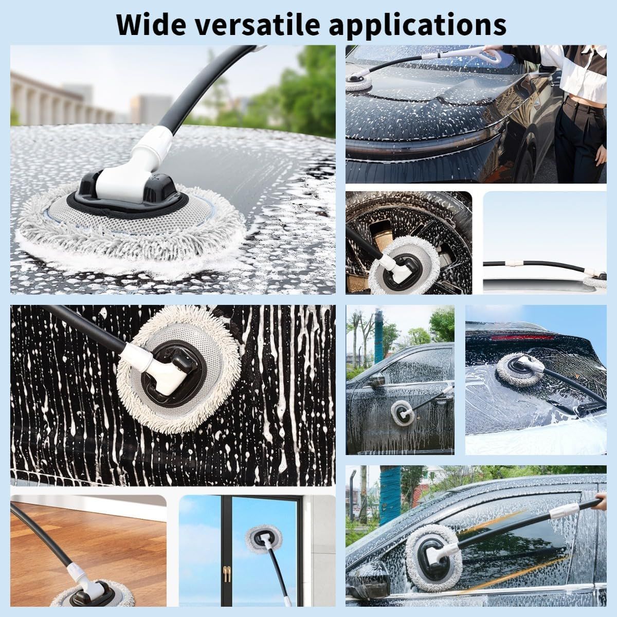 Professional Telescopic Car Microfiber Wash Mop — view 9