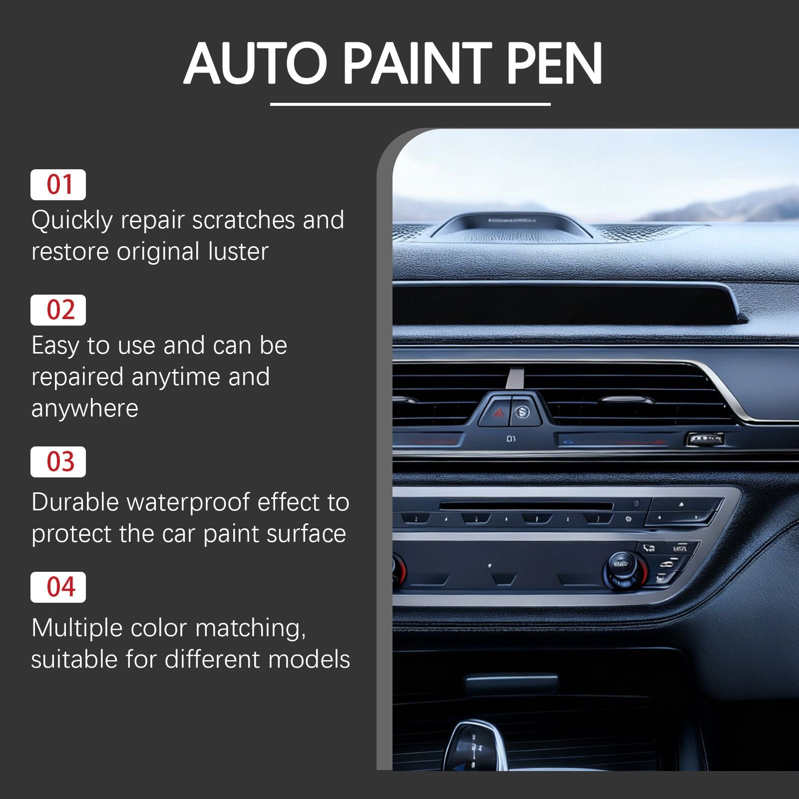 3-Pack Car Interior Paint Touch-Up Pen — view 3