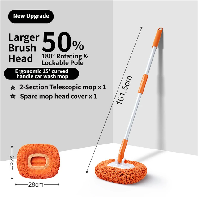 Orange 21° Curved Car Wash Mop — view 11