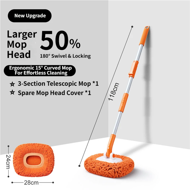 Orange 21° Curved Car Wash Mop — view 2