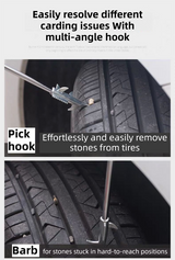 Multifunctional Car Tyre Stone Remover Hook — view 3