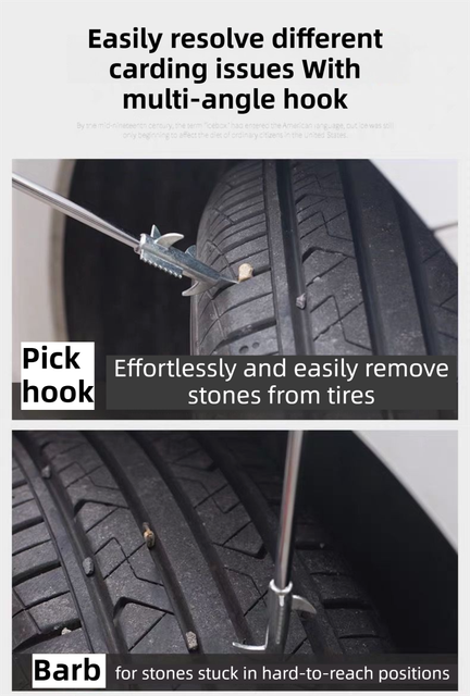 Multifunctional Car Tyre Stone Remover Hook — view 3