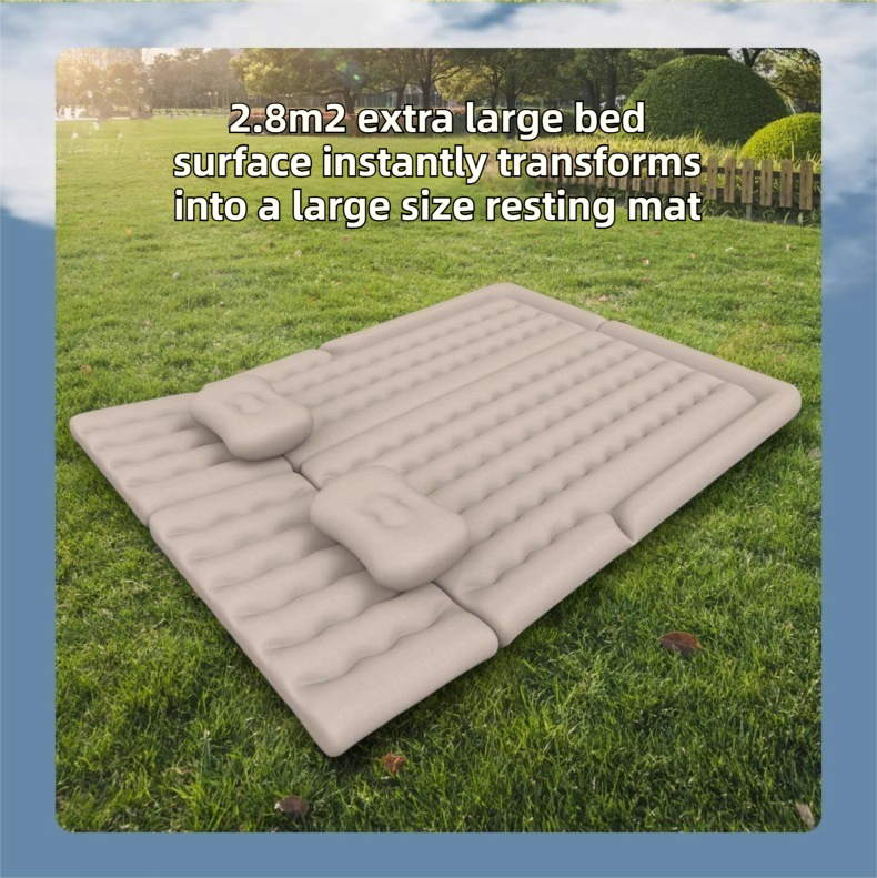 Black Multi-Chamber Car Inflatable Air Mattress — view 4