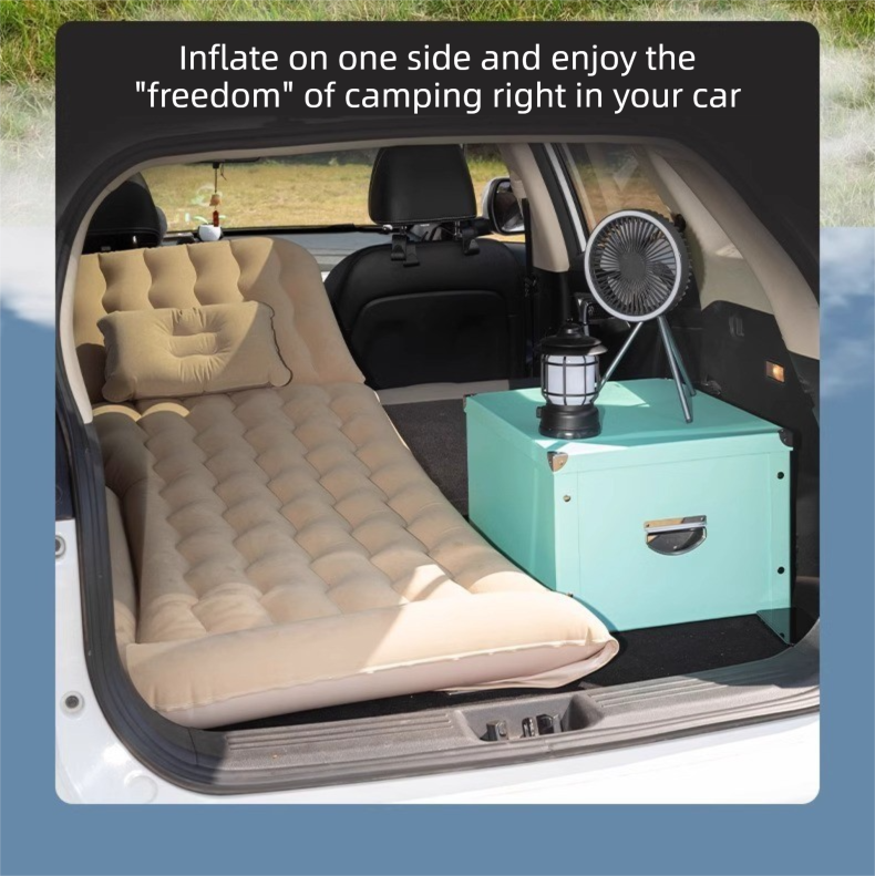 Black Multi-Chamber Car Inflatable Air Mattress — view 6