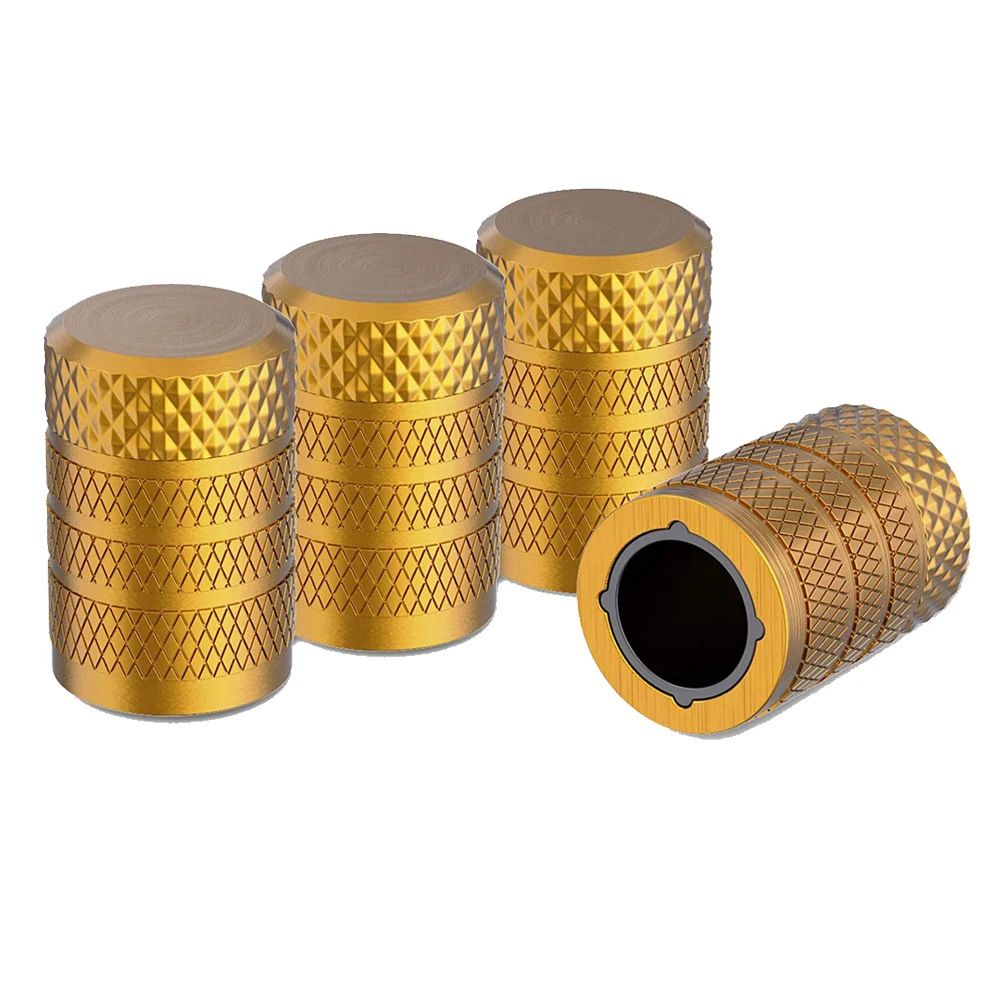 4-Pack Aluminium Car Tyre Valve Stem Caps — view 2