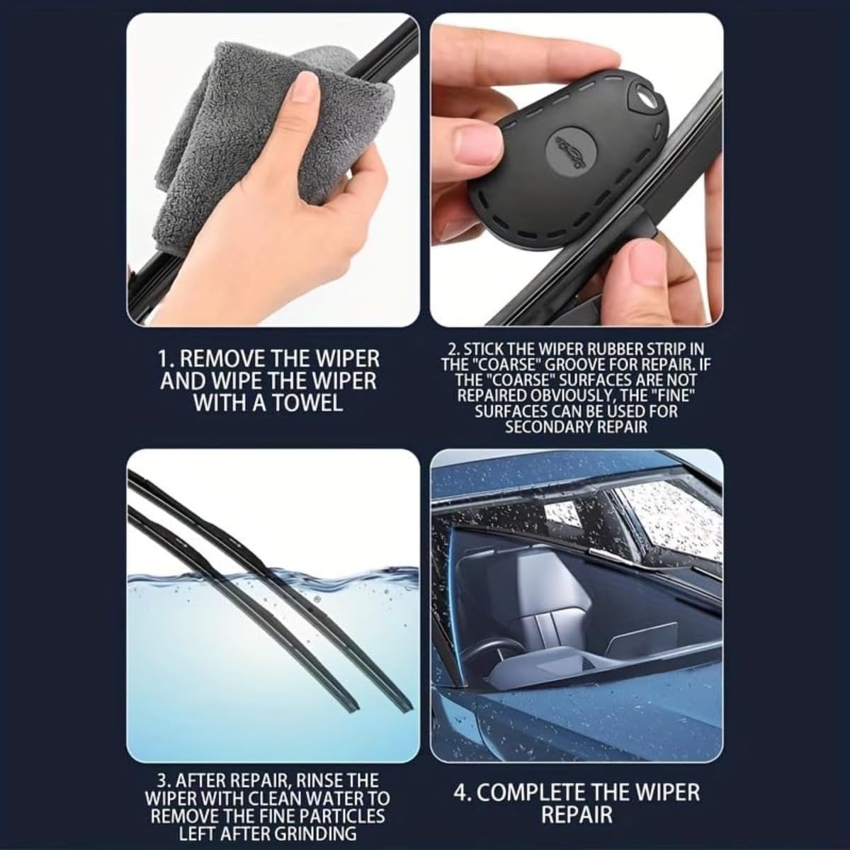 4PCS Portable Car Windshield Wiper Blade Repair — view 7