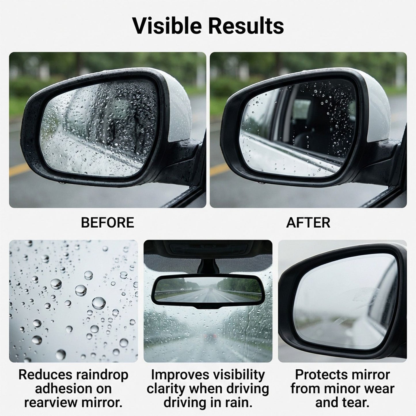 Car Rearview Mirror HD Rainproof Film — view 3