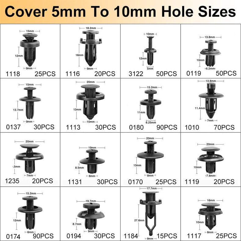 Boxed 710Pcs Heavy Duty Car Retainer Clips — view 3