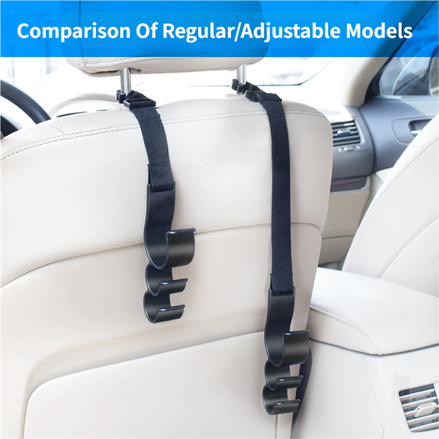 2PCS Multifunctional Car Seat Back Triple Hooks — view 5