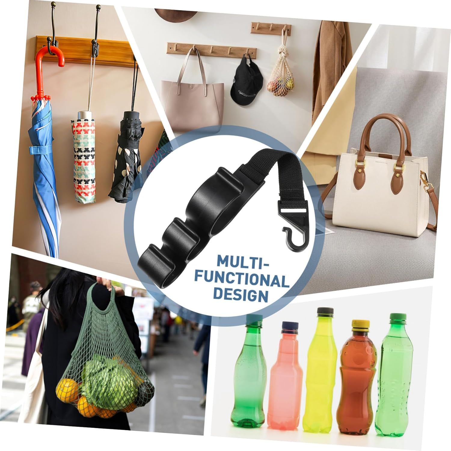 2PCS Multifunctional Car Seat Back Triple Hooks — view 7