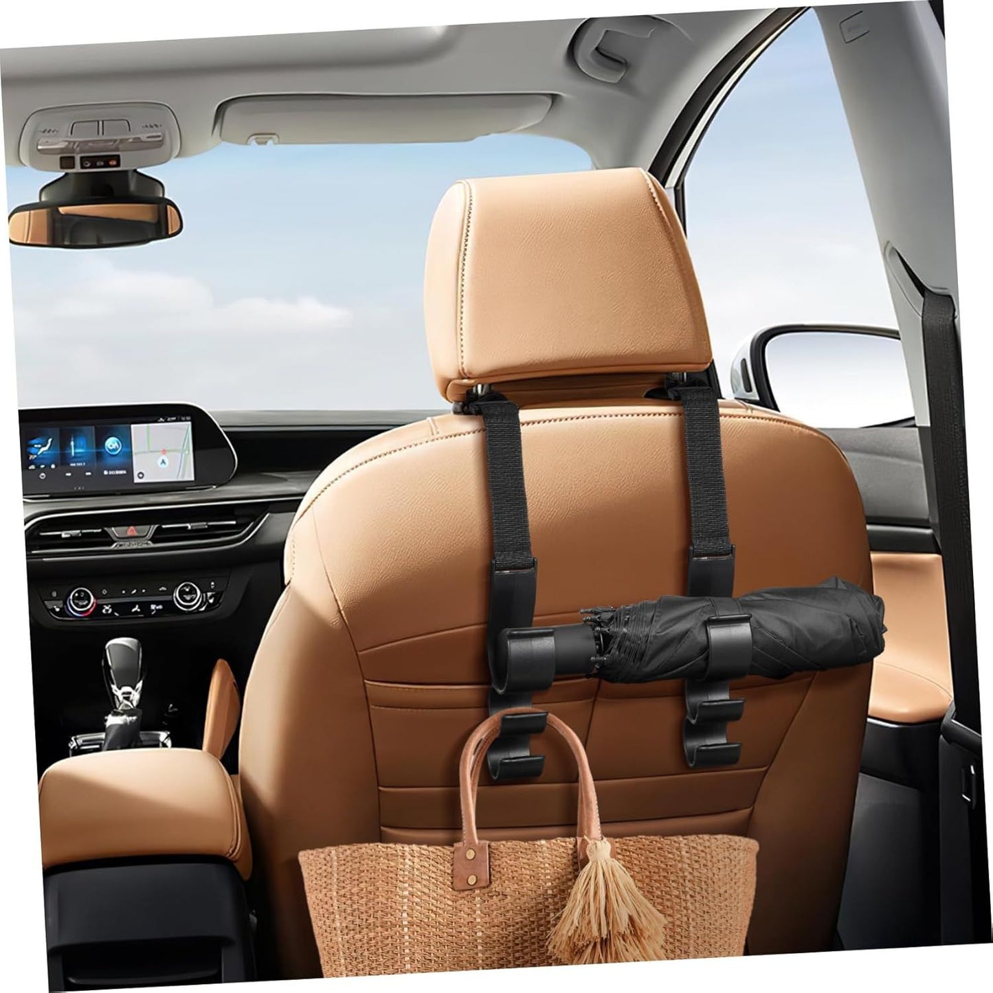 2PCS Multifunctional Car Seat Back Triple Hooks — view 9
