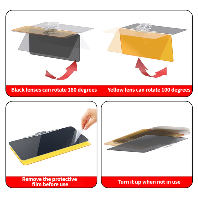2-in-1 Car Anti-Glare Visor Extender — view 3