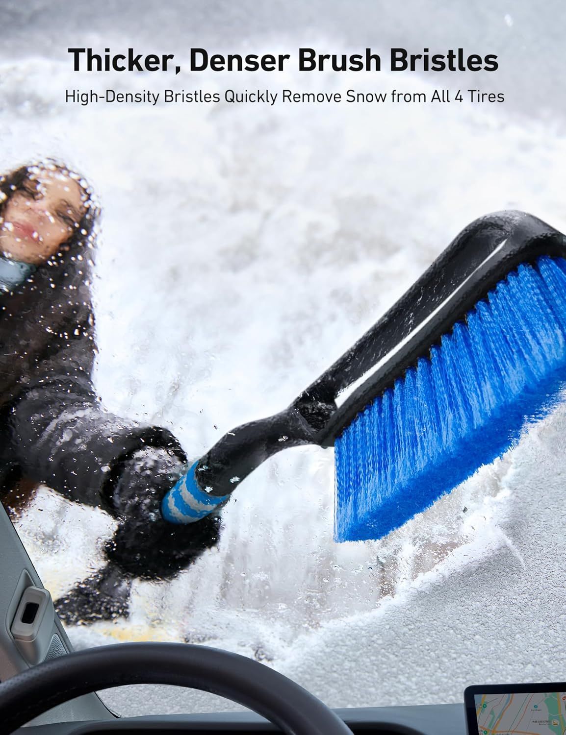 27in Car Snow Brush and Ice Scraper — view 4