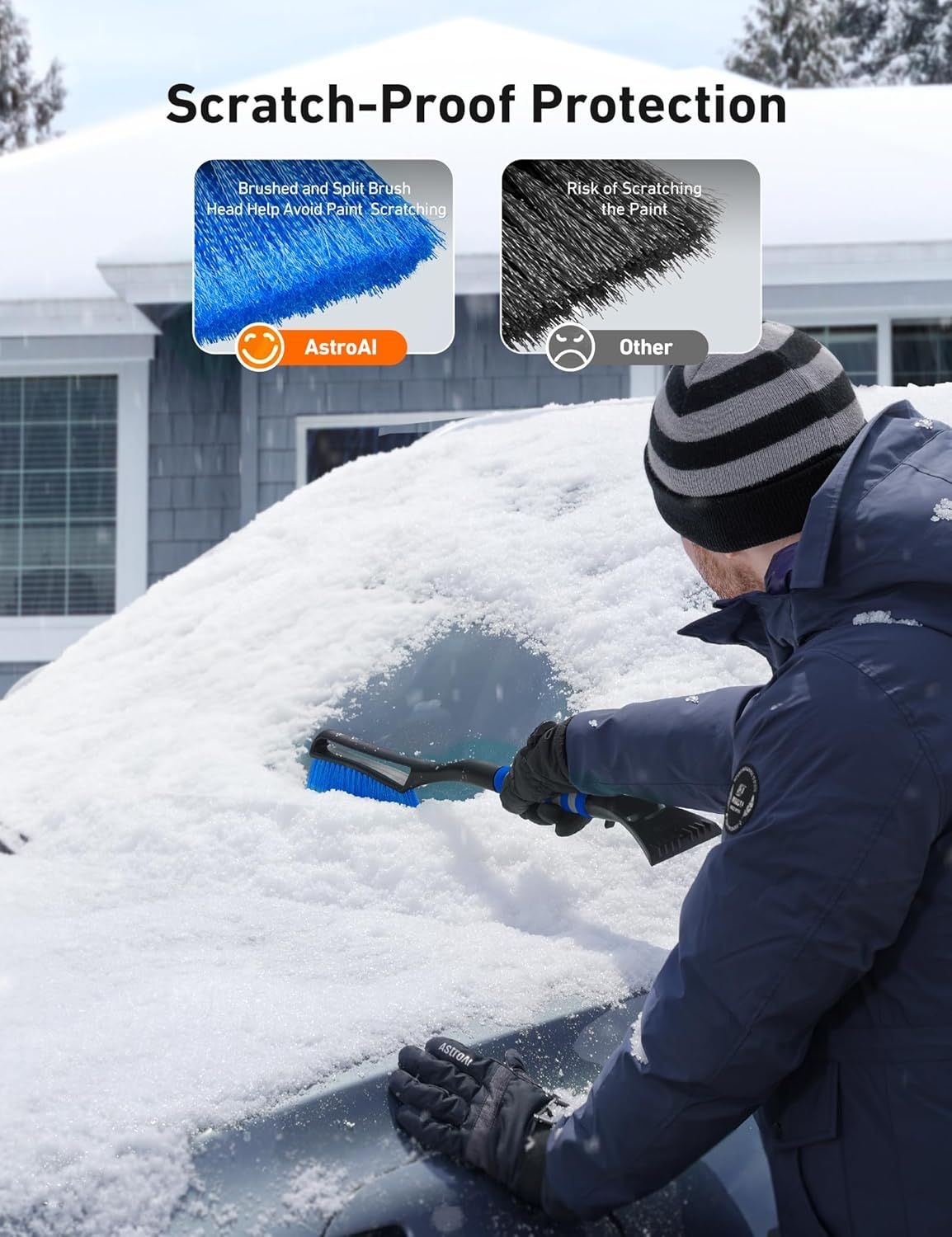 27in Car Snow Brush and Ice Scraper — view 5