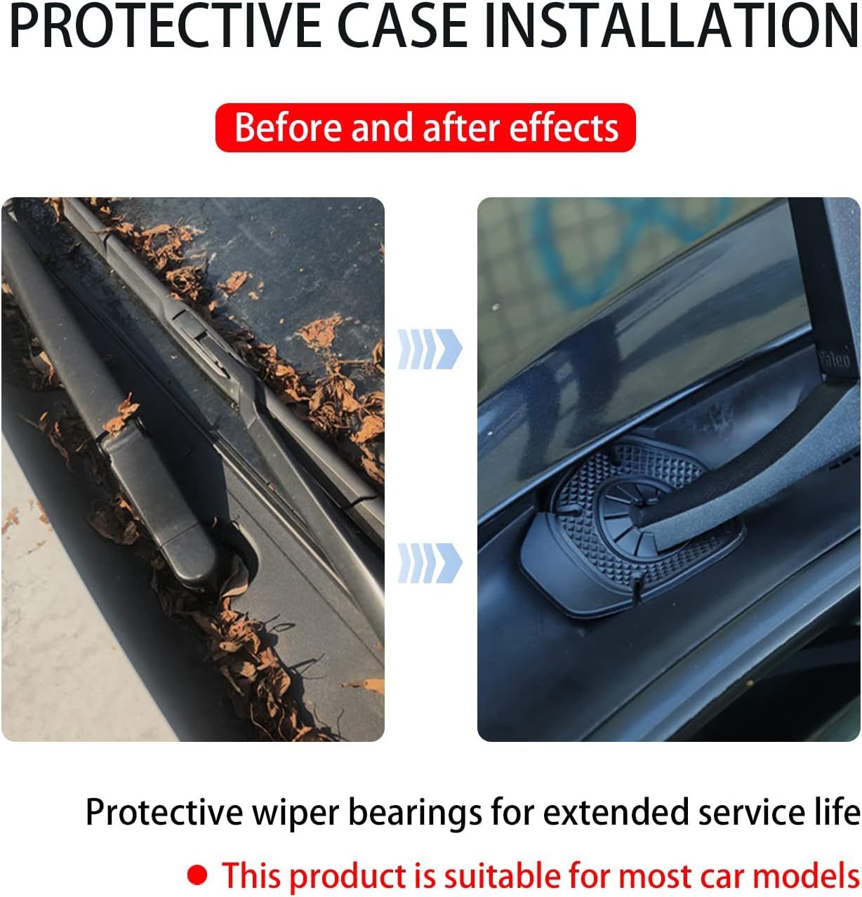 8-pack car wiper arm hole protector guards — view 3