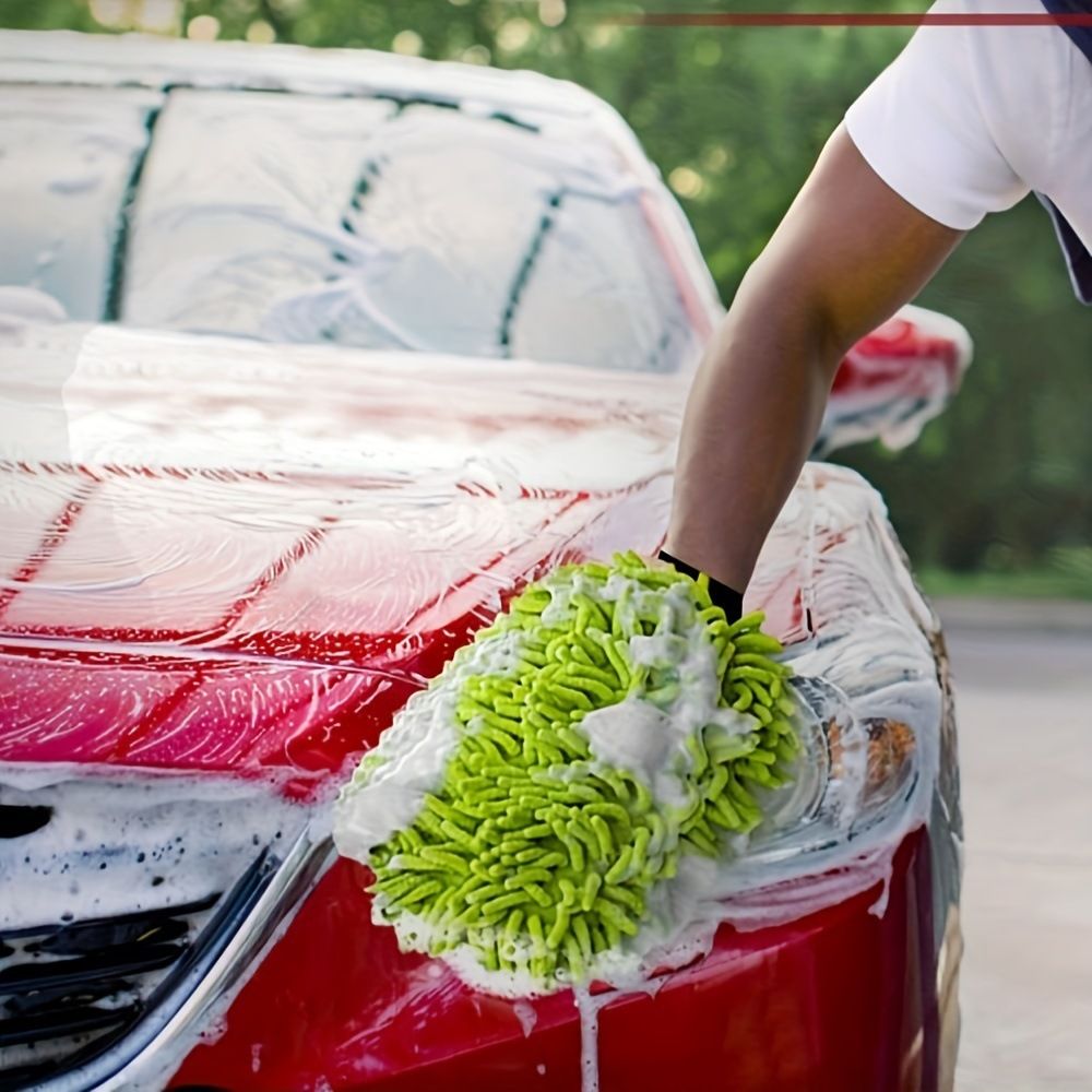 5-pack chenille car wash mitts — view 4