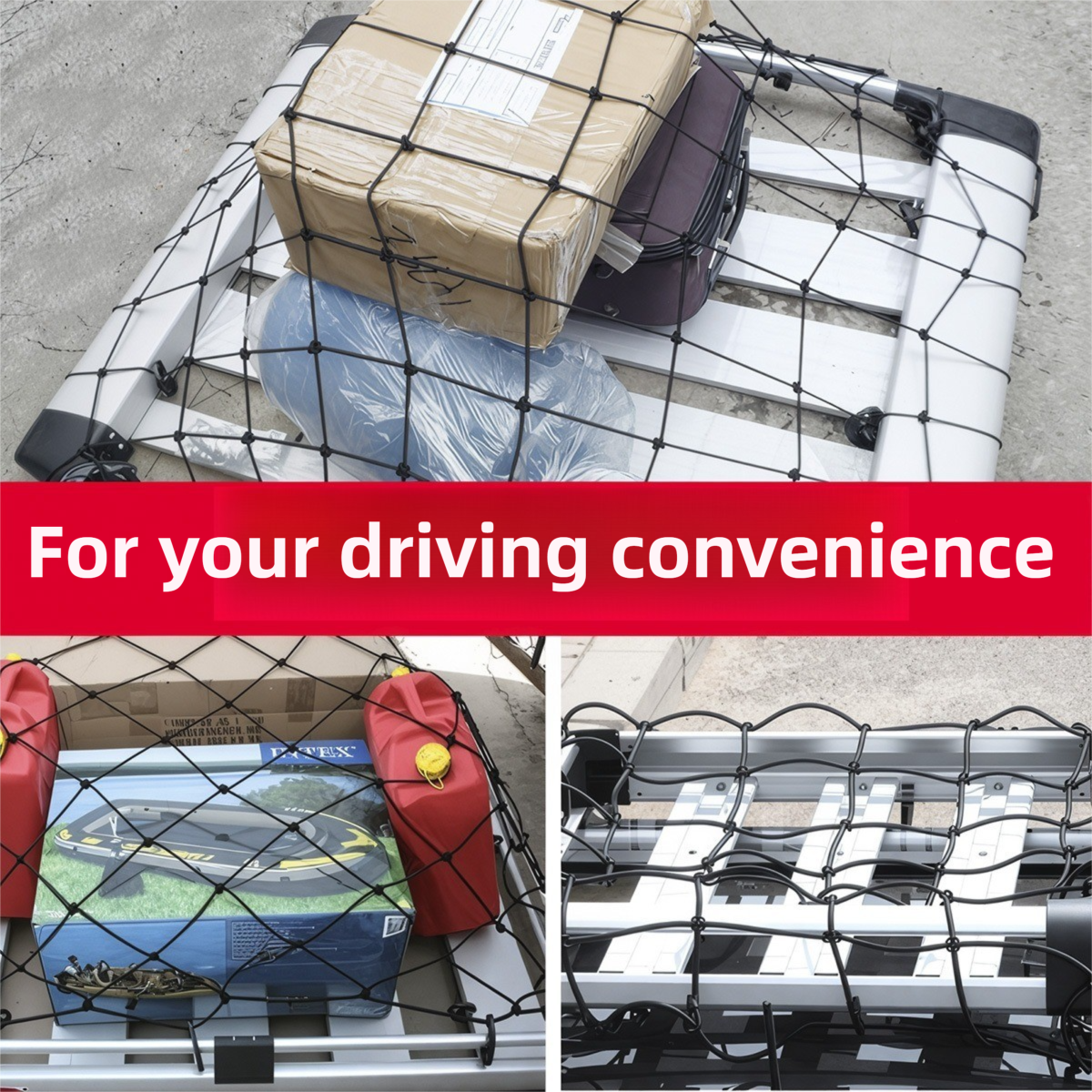 120x80cm car roof cargo net — view 3