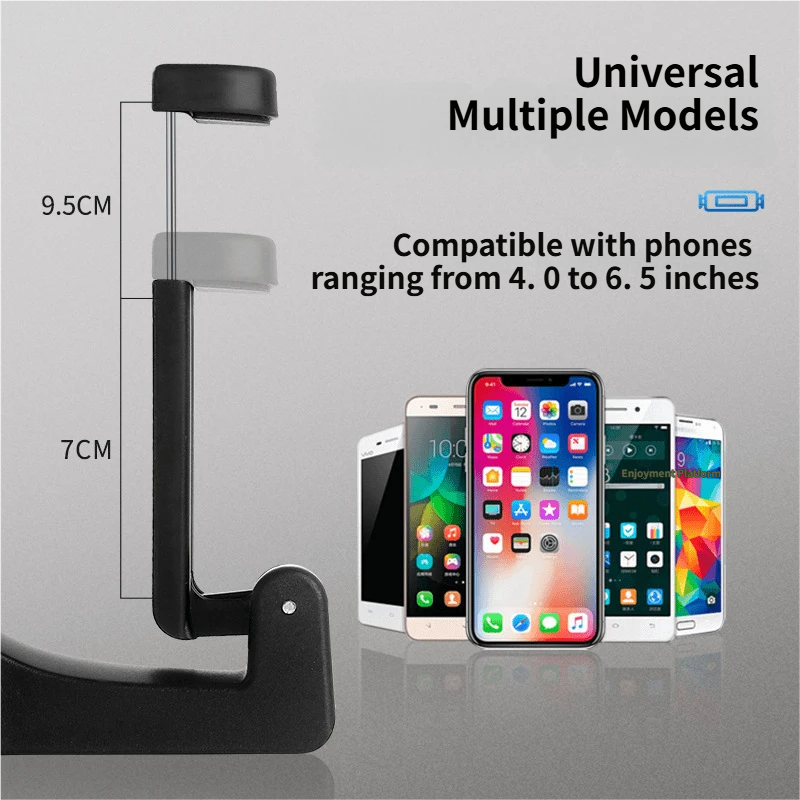 4-pack car headrest hook with phone holder — view 5