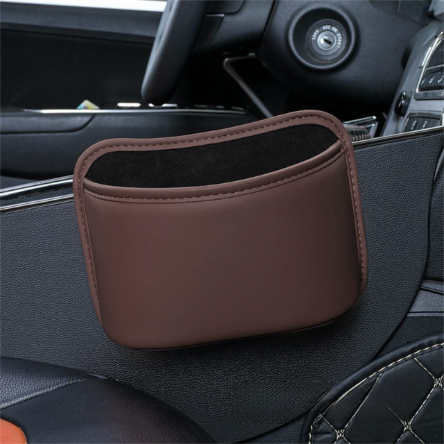Waterproof leather car hanging organiser — view 2
