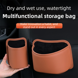 Waterproof leather car hanging organiser — view 3