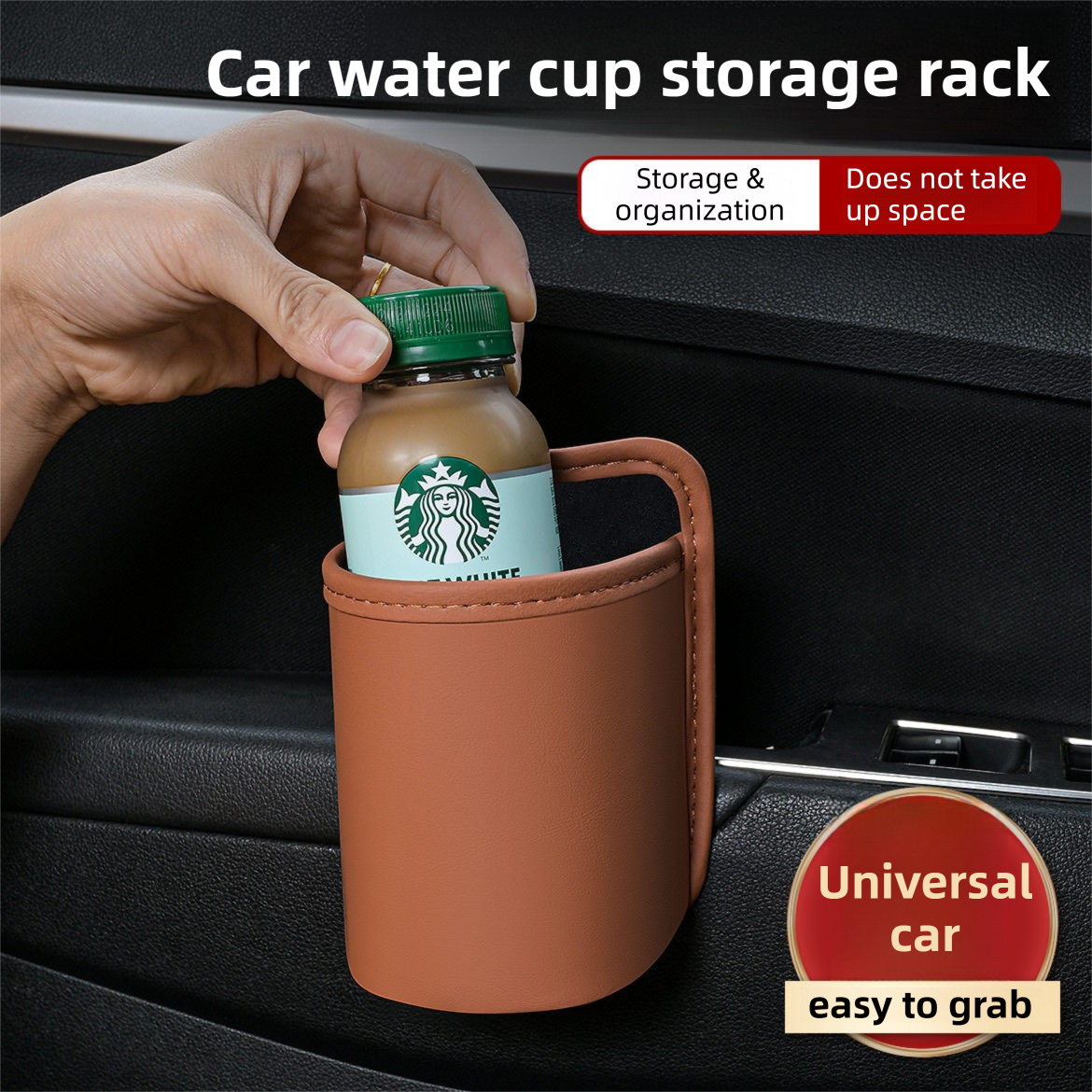 Waterproof leather car hanging organiser — view 5