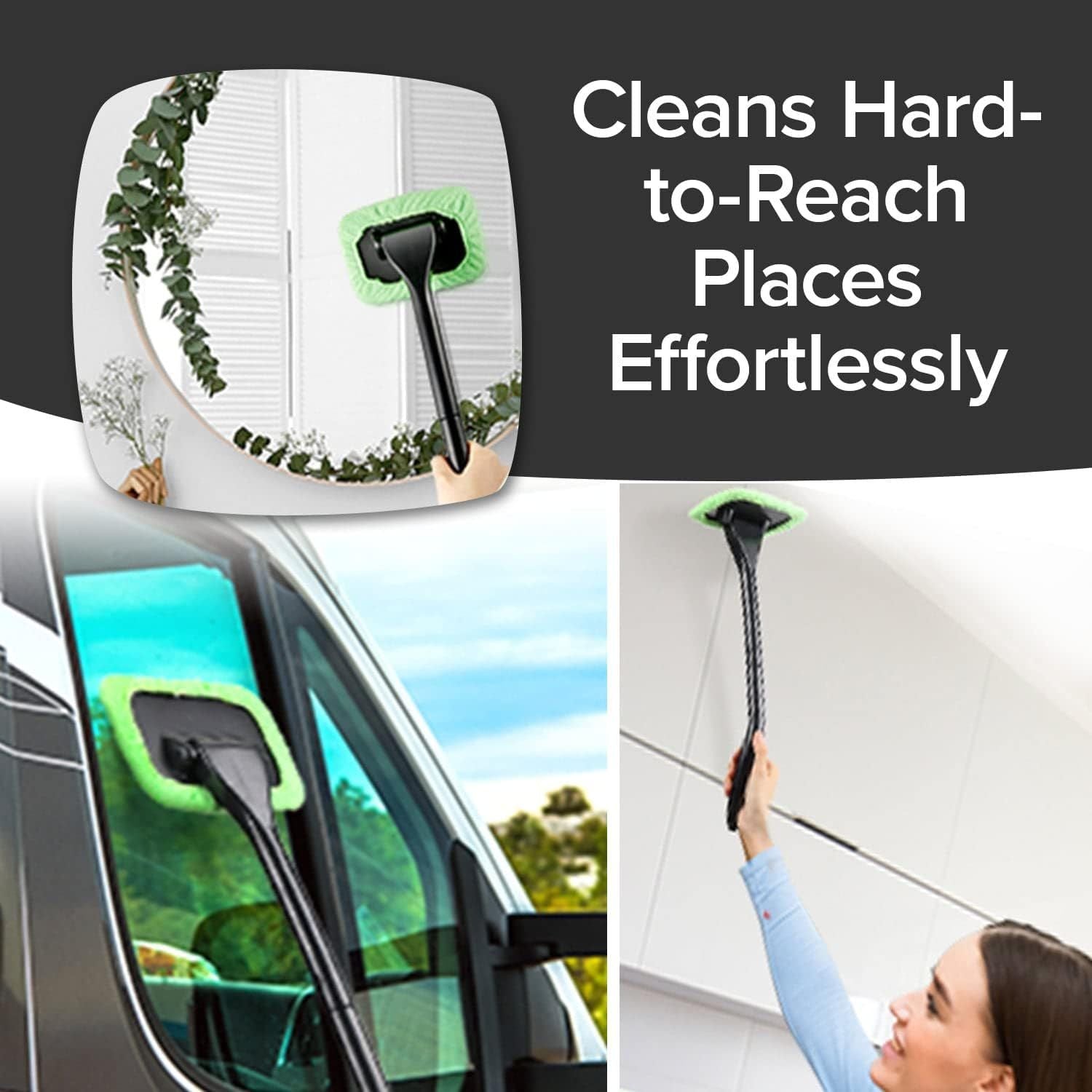 Car windscreen rotating defogger cleaner brush — view 5