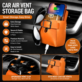 2-pack car air vent leather storage pockets — view 2