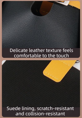 2-pack car air vent leather storage pockets — view 5