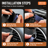 2-pack car air vent leather storage pockets — view 6