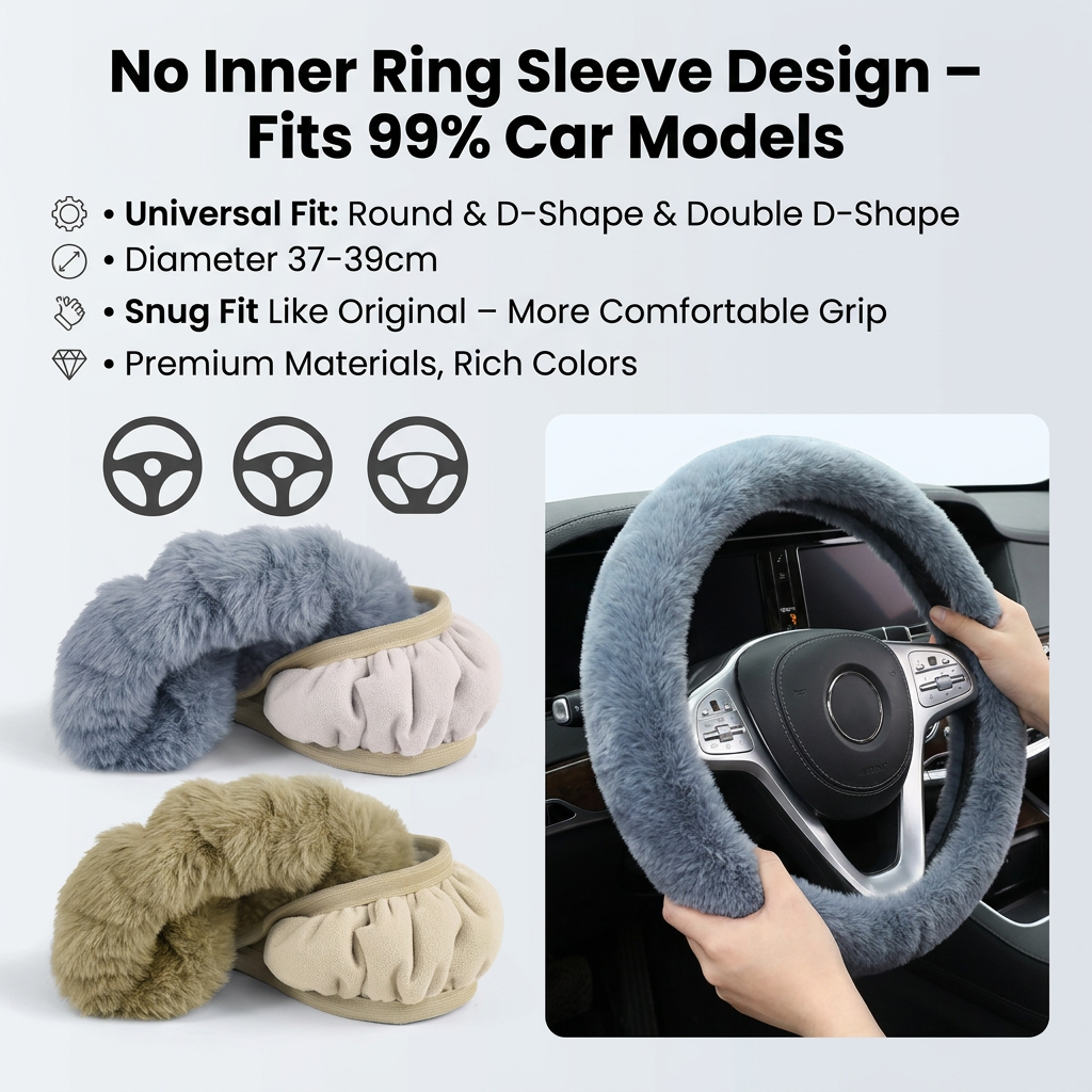 2-piece fleece car seat cushion and wheel cover — view 9