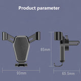 Black car air vent gravity phone holder — view 9