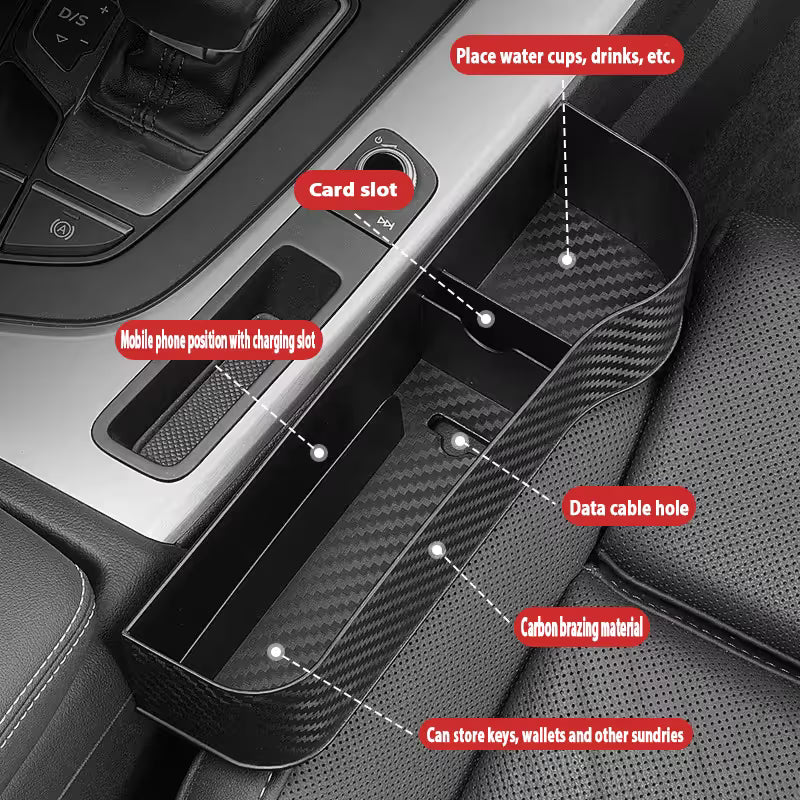 1-pair carbon fibre car seat gap filler — view 3